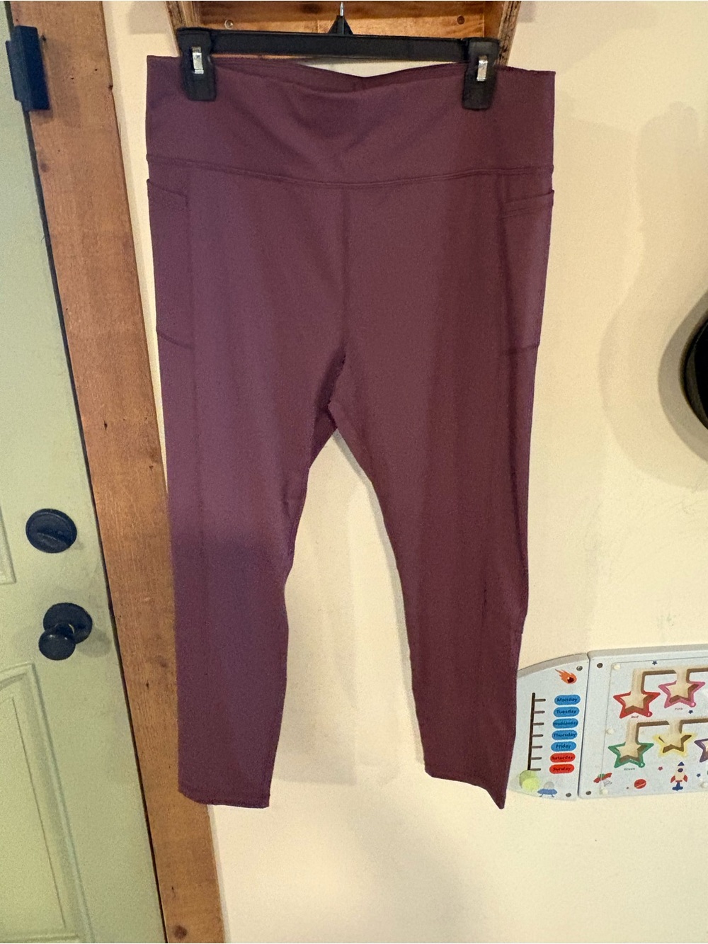 Kids Maternity/Active Leggings in Deep Plum